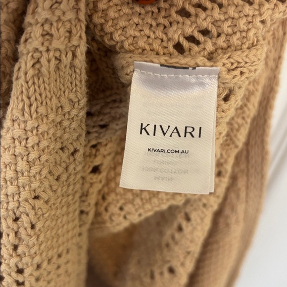 Kivari Clementine Cotton Knit Midi-Dress in Natural US Size 4 - Picture 8 of 9